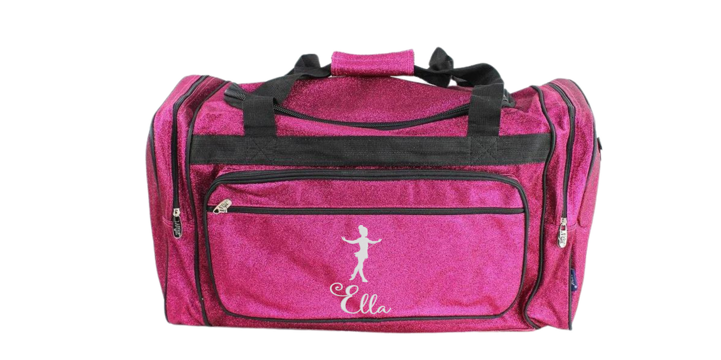 Dancer Duffel Bag Glitter 23 Inches Royal Blue