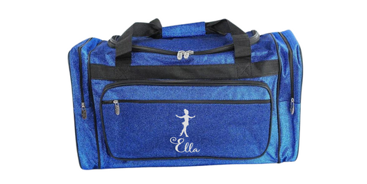 Dancer Duffel Bag Glitter 23 Inches Royal Blue