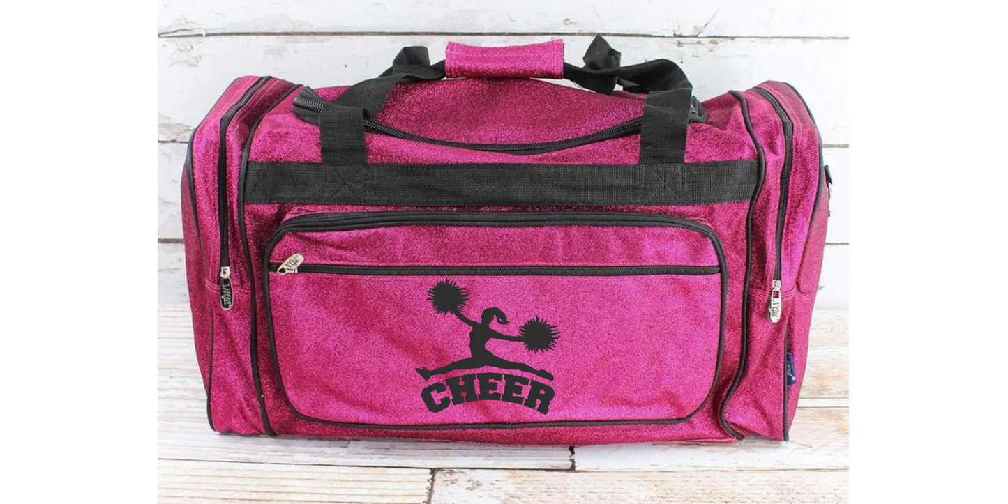 Dancer Duffel Bag Glitter 23 Inches Silver