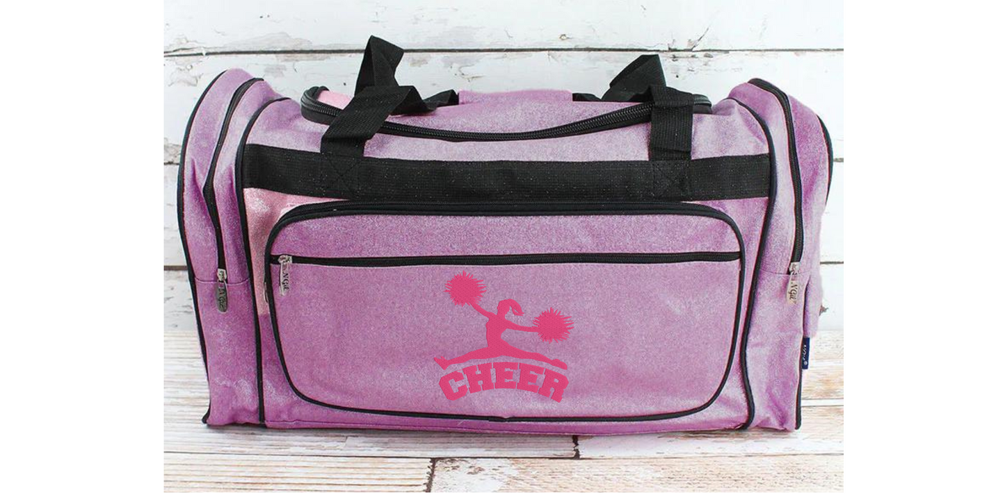 Dancer Duffel Bag Glitter 23 Inches Silver