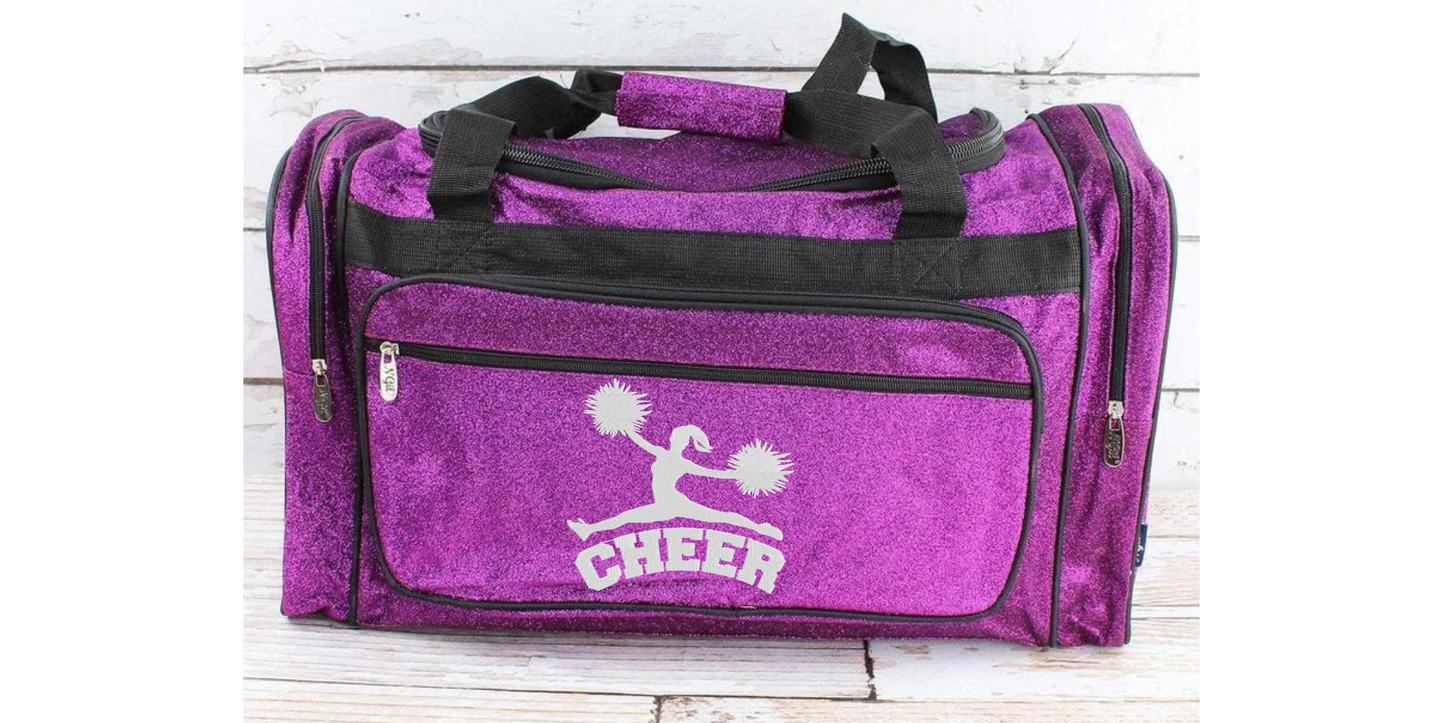 Dancer Duffel Bag Glitter 23 Inches Silver