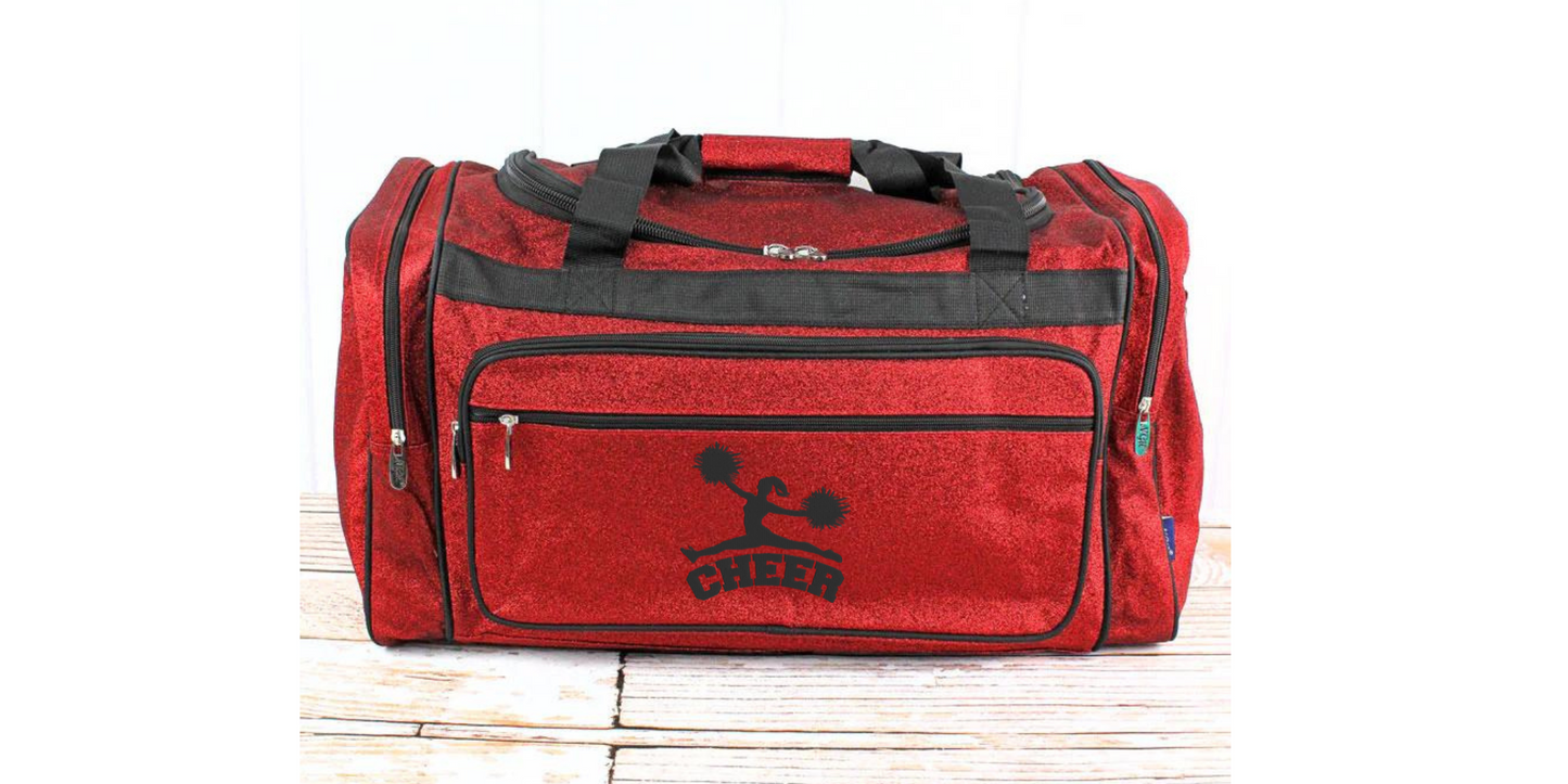 Dancer Duffel Bag Glitter 23 Inches Silver