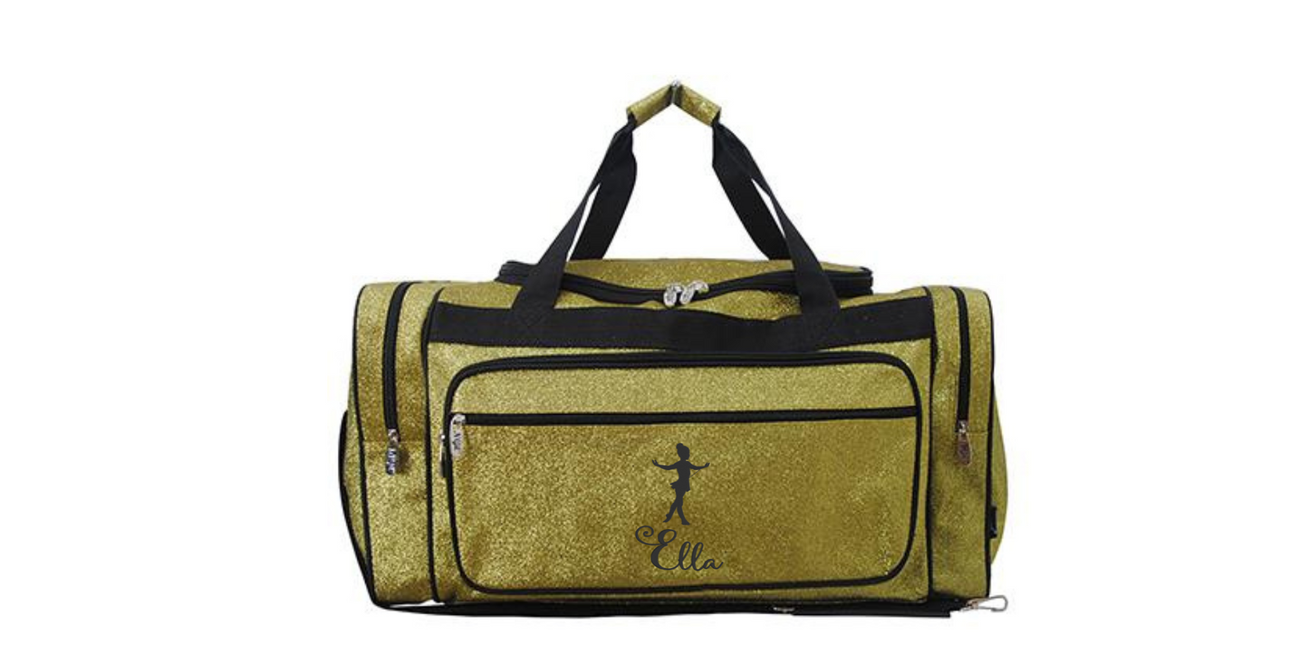 Dancer Duffel Bag Glitter 23 Inches Royal Blue